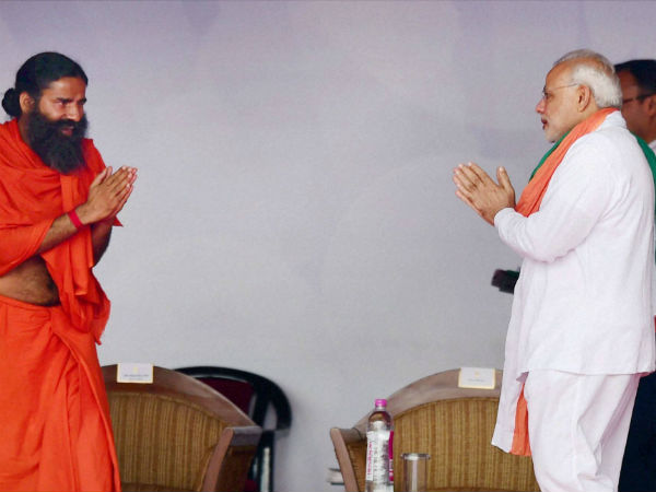 Baba Ramdev and PM Modi