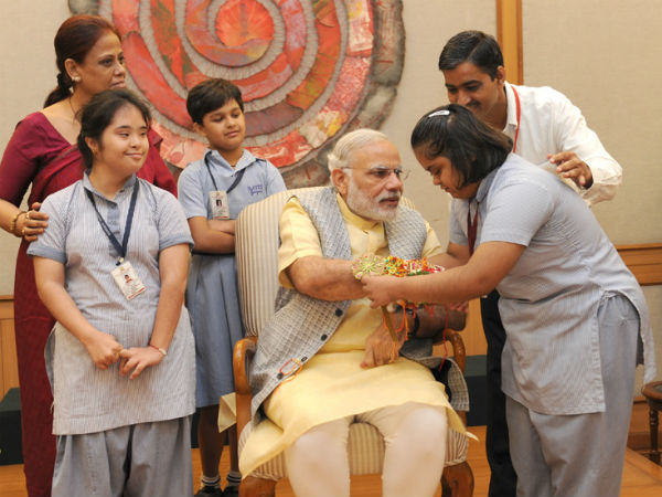 PM Modi celebrates Raksha Bandhan with kids