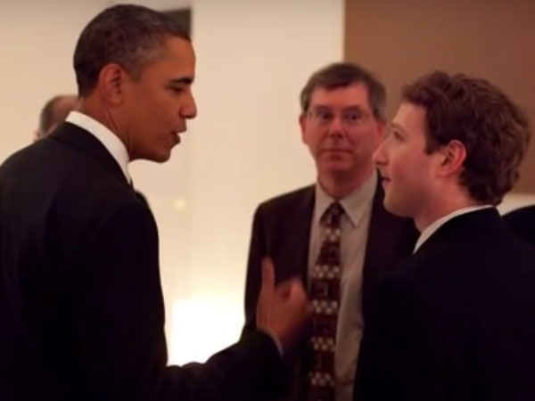 US President Barack Obama with Mark Zuckerberg
