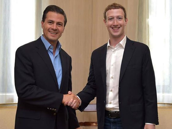 Mexico President with Mark Zuckerberg