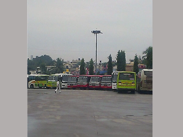 Bus stations wore a deserted look