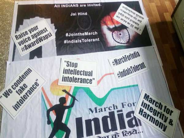 In pics: Anupam Kher leads #MarchforIndia