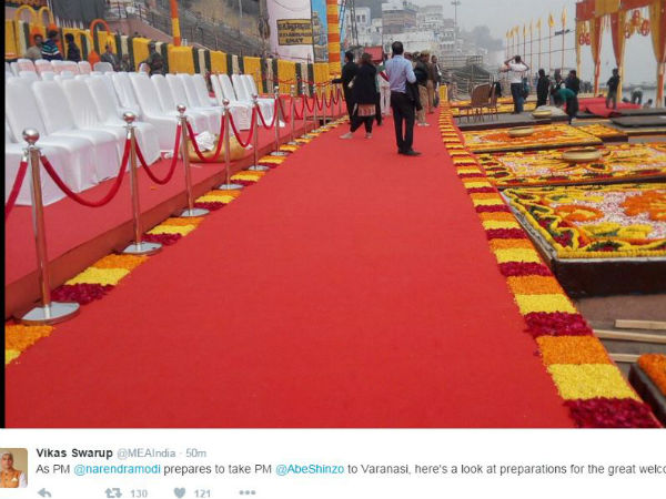 Dashashwamedh Ghat ready to greet PM Abe