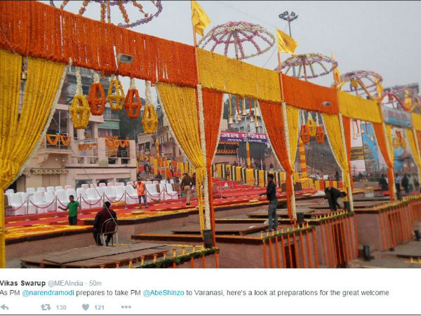 Spectacular Dashashwamedh Ghat prepares to greet Modi, Abe