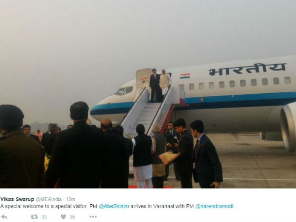 PM Abe in Varanasi