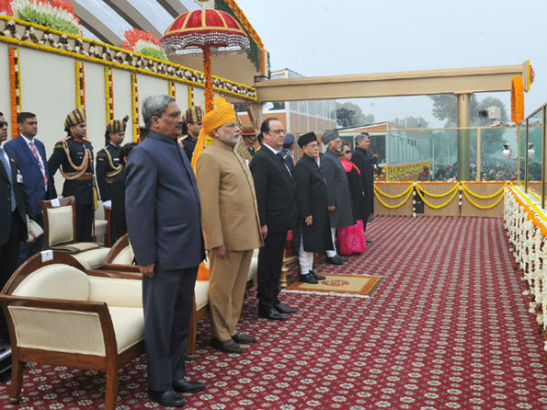 President, PM at the saluting dais