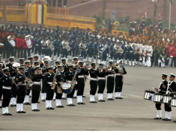 Naval brass band performs in New Delhi