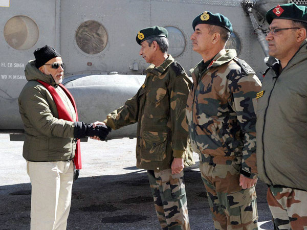 PM Modi in Siachen in 2014