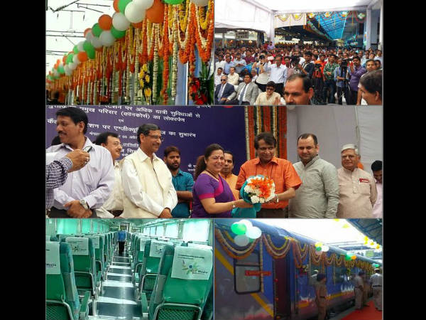 Suresh Prabhu, Meenakshi Lekhi flag off train