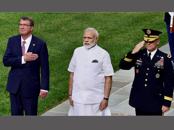 PM Modi with US Defence Secretary Ashton Carter