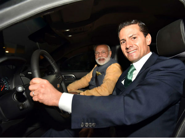 Mexican President drives PM Modi for dinner