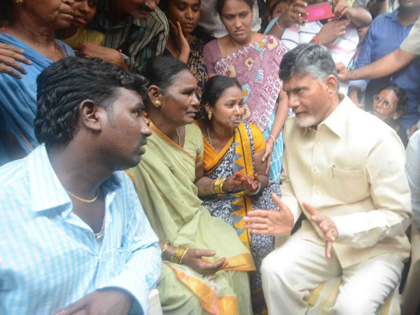 AP CM Chandrababu Naidu meets kin of missing AN-32 personnel