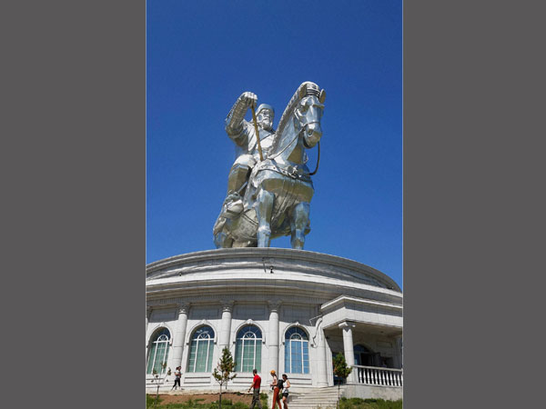 Genghis Khan's steel statue