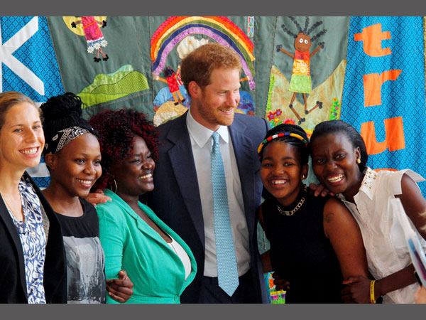 The British prince poses