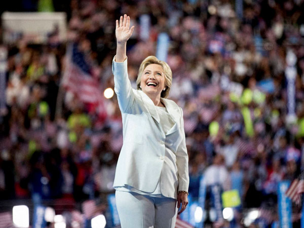 Hillary created history by becoming the first woman presidential candidate in US