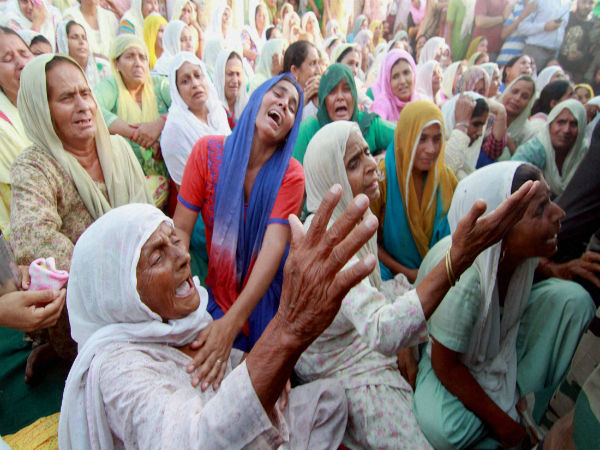 Grieving families of Martyrs