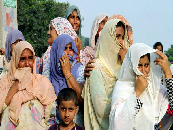 Grieving families of Martyrs