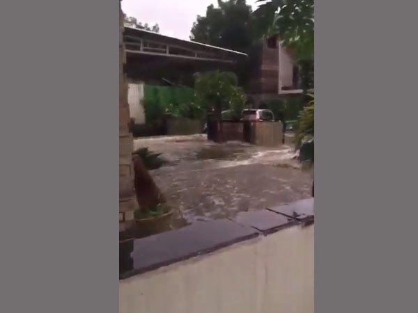 Flood in the streets of Hyderabad