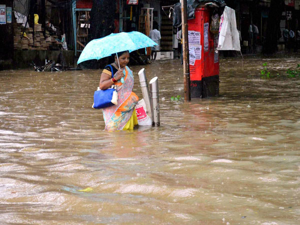 Wading through water