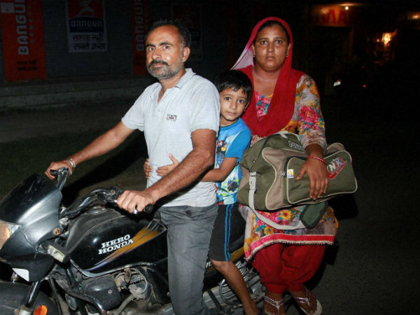 Jammu: Man riding to safe place