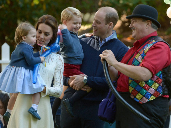 The Royal family enjoys a tea party