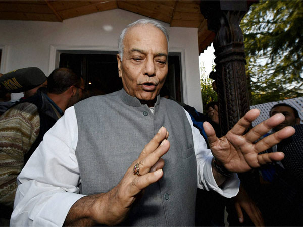 BJP leader addressing media after meeting