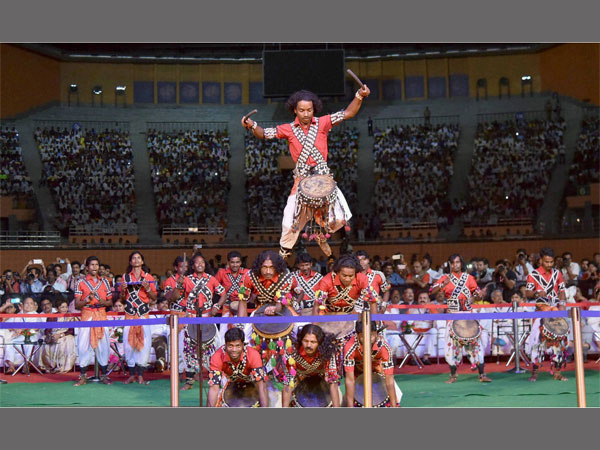 Artists perform at the National Tribal Carnival