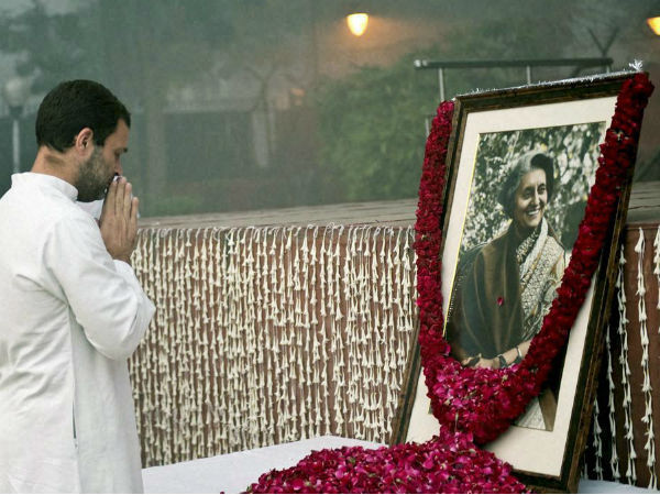 Rahul Gandhi pays tribute to Indira Gandhi