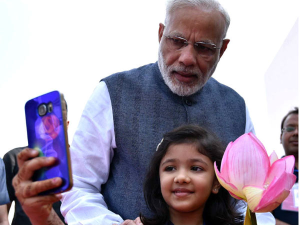 Selfie moment: PM Modi with Devanshi