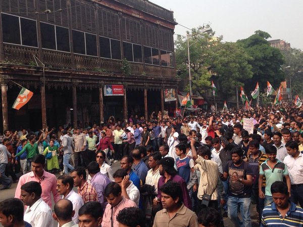 TMC supporters rally against demonetisation
