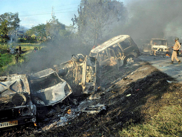 Angry mob torched several vehicles