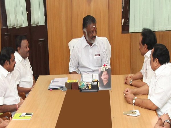 DMK's M K Stalin meets Panneerselvam 
