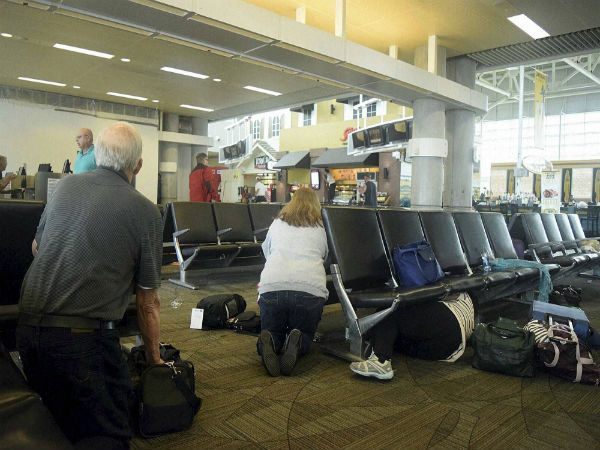 People trying to save themselves