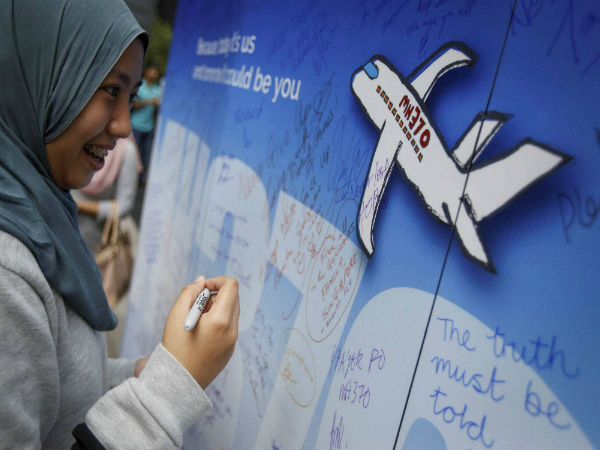 Well wisher note for the passengers of missing MH370: