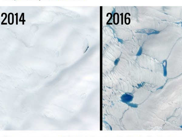 Ice melting at Greenland