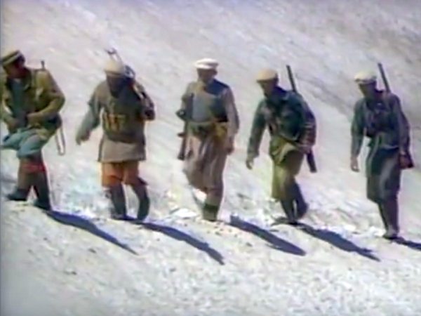 Screengrab of video showing Afghani fighters