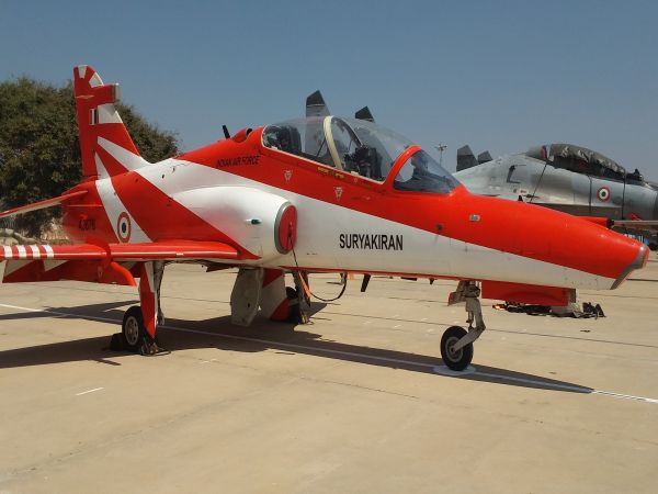 A dash of red and white