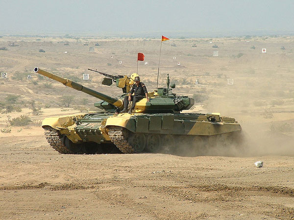 Indian Army Armoured Corps T-90 main battle tank