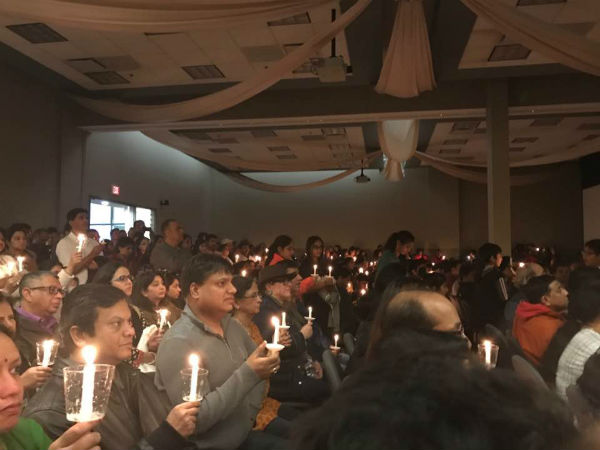 Candlelight vigil against the hate crime