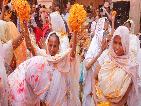 Widows of Vrindavan celebrate Holi