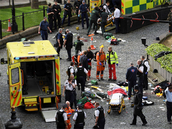 Chaos at terror site