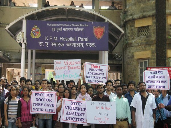 Doctors strike at KEM hospital in Mumbai