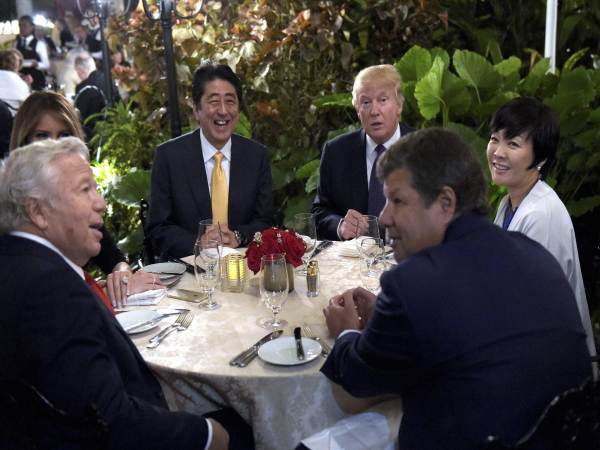 Japanese PM Shinzo Abe's visit to Mar-a-Lago