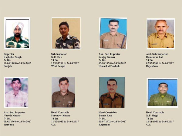 CRPF jawans killed during the Naxal attack in Chhattisgarh on Monday CRPF jawans killed during the Naxal attack in Chhattisgarh on Monday