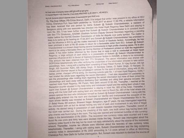 Read: What the FIR against TTV Dinakaran and Sukesh Chandrasekhar says