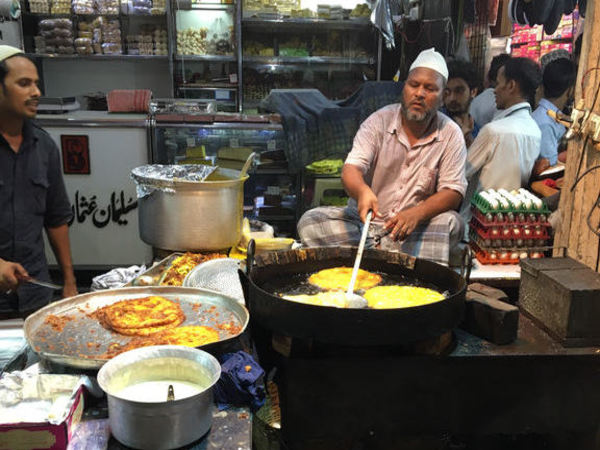 Malpua being prepared