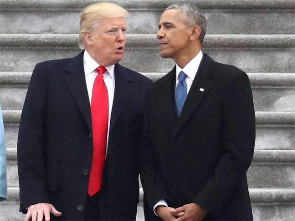 Former US President Barack Obama with President Donald Trump. PTI file photo Former US President Barack Obama with President Donald Trump. PTI file photo