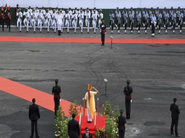 Prime Minister Narendra Modi inspect a guard of honour before addressing the nation from the ramparts of Red Fort during the 71st Independence Day function, in New Delhi on Tuesday. PTI Photo Prime Minister Narendra Modi inspect a guard of honour before addressing the nation from the ramparts of Red Fort during the 71st Independence Day function, in New Delhi on Tuesday. PTI Photo