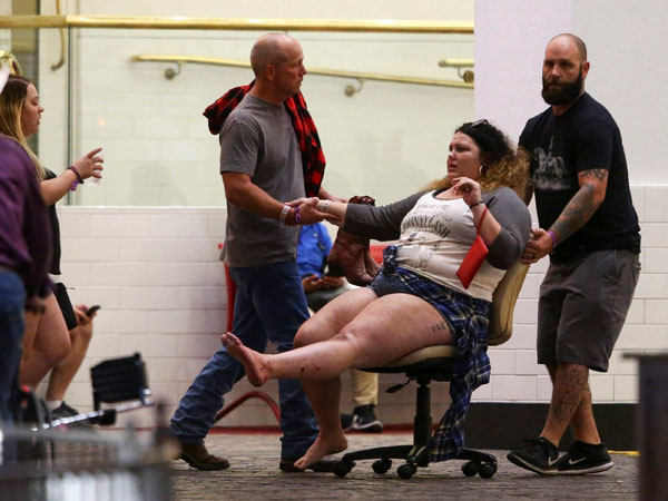 Injured being transported