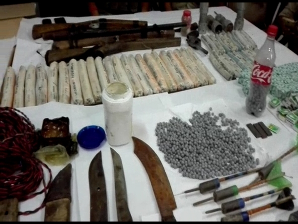 Improvised arms and explosives recovered in Kalimpong 